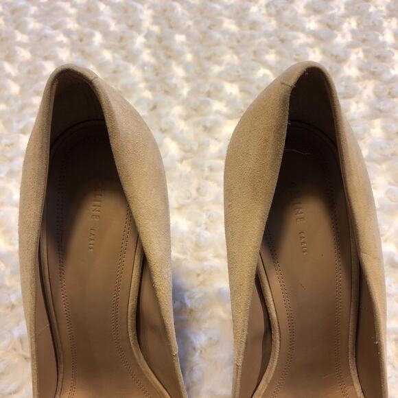 Celine Women’s Suede Semi Pointed Toe Pumps Nude Size 40 USA 9.5-… - Picture 5 of 8